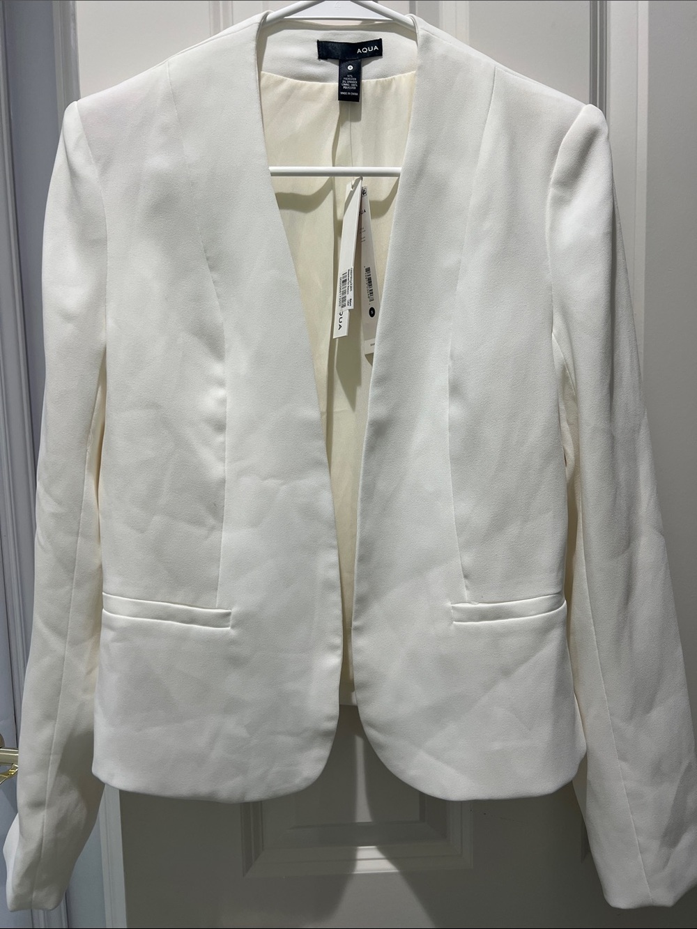 Aqua Ivory Open-Front Blazer